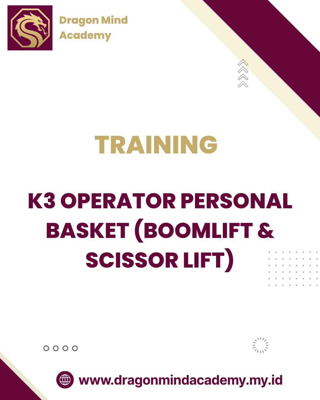 TRAINING K3 OPERATOR PERSONAL BASKET (BOOMLIFT & SCISSOR LIFT)